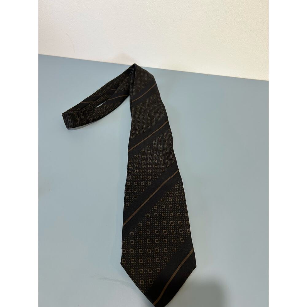 Giorgio Armani silk tie black and grey print